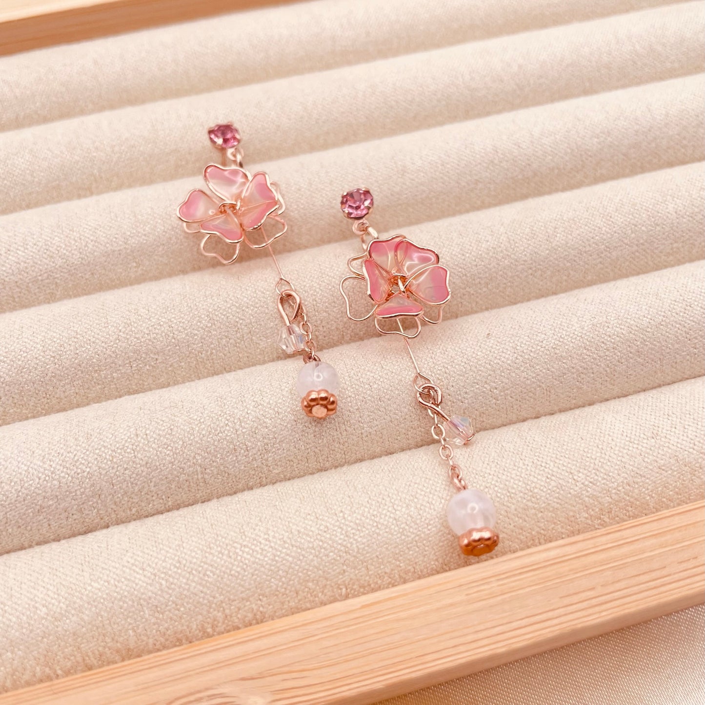 Cherry Blossom Crystal Earrings