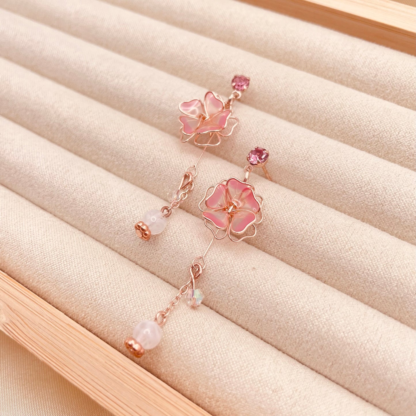 Cherry Blossom Crystal Earrings