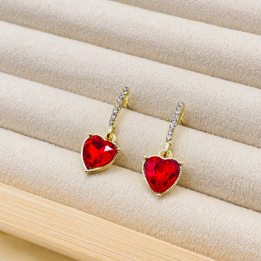 Diamond Heart Earrings