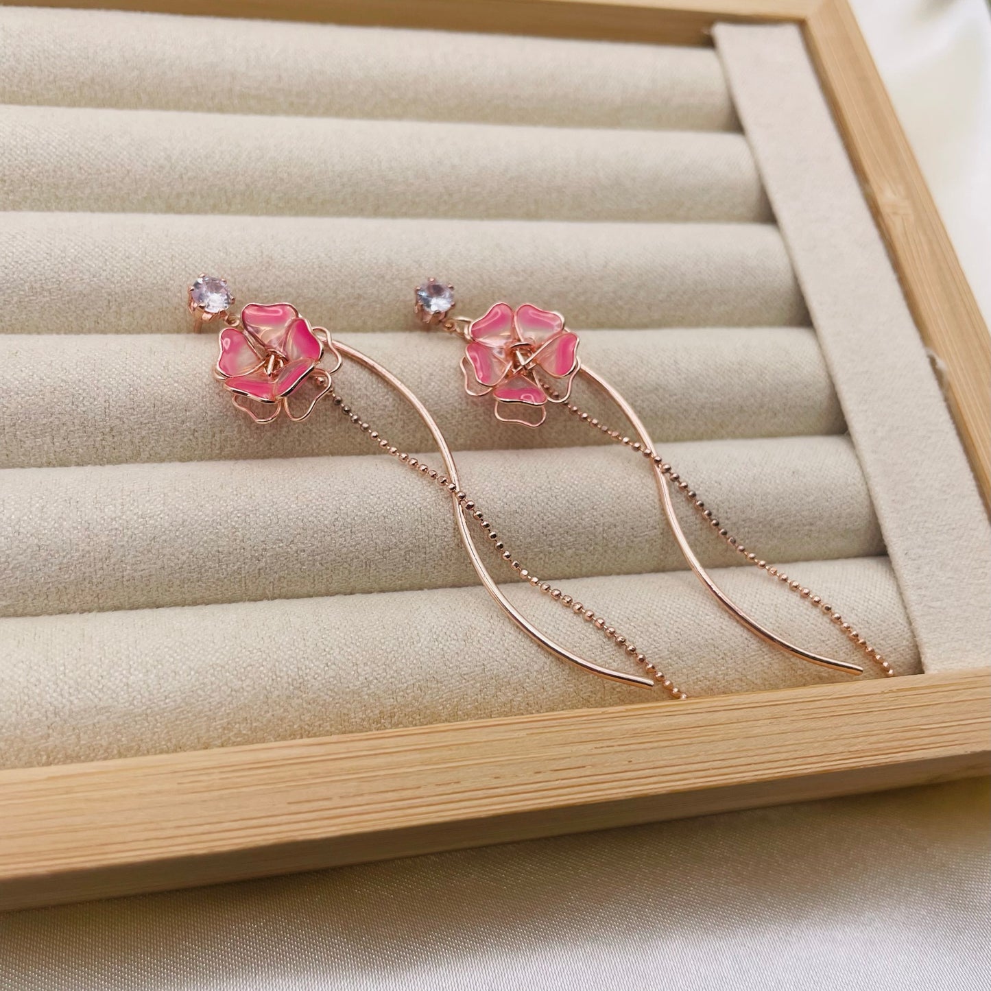 Cherry Blush Blossom Earrings