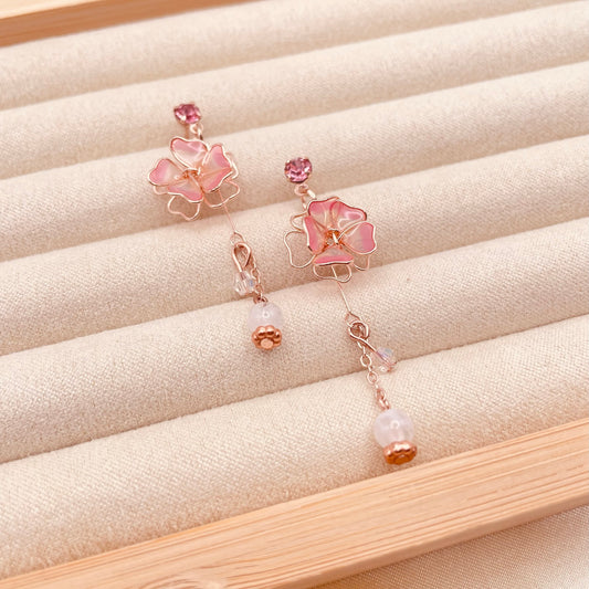 Cherry Blossom Crystal Earrings